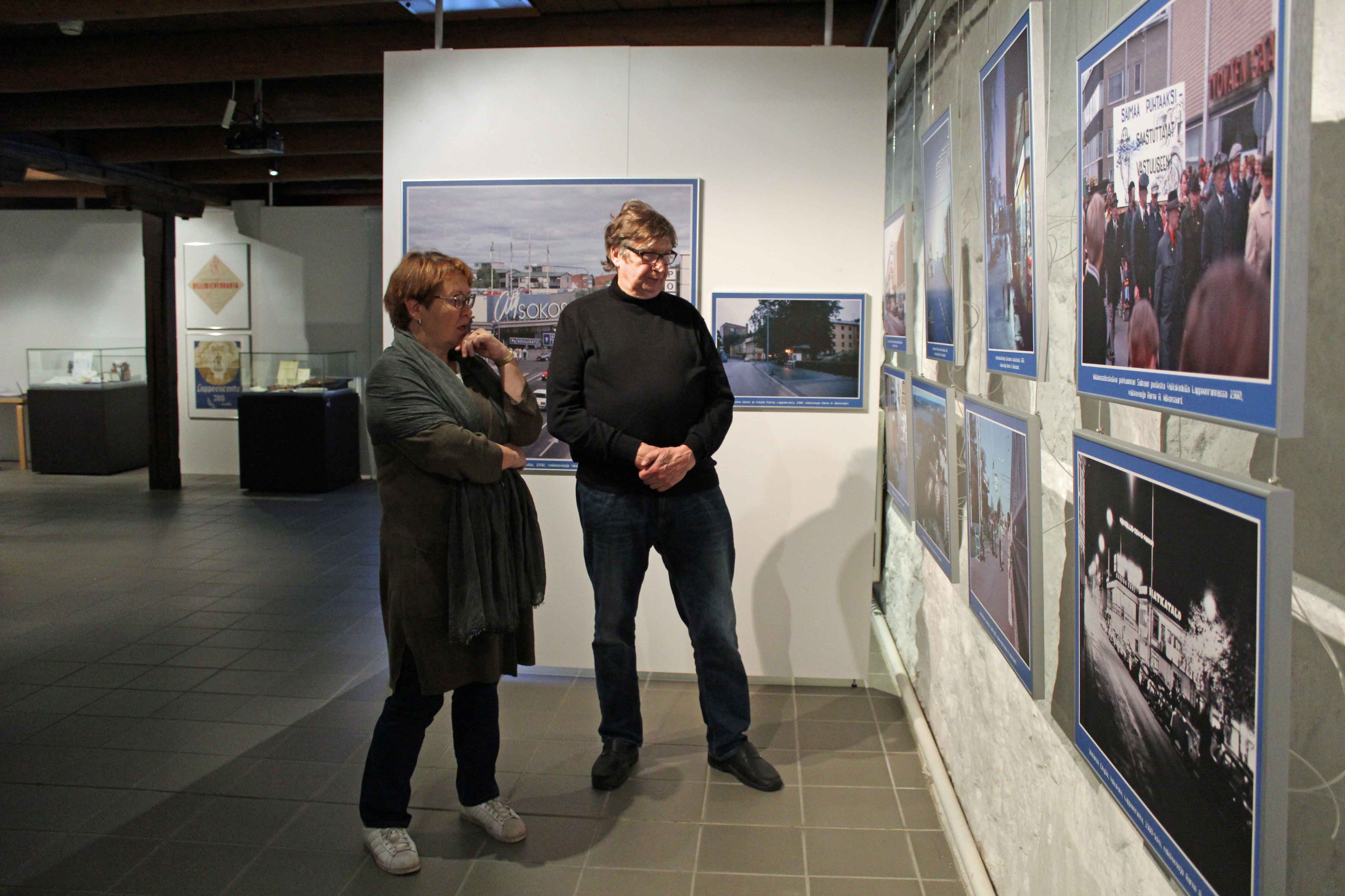 Two people in the museum.